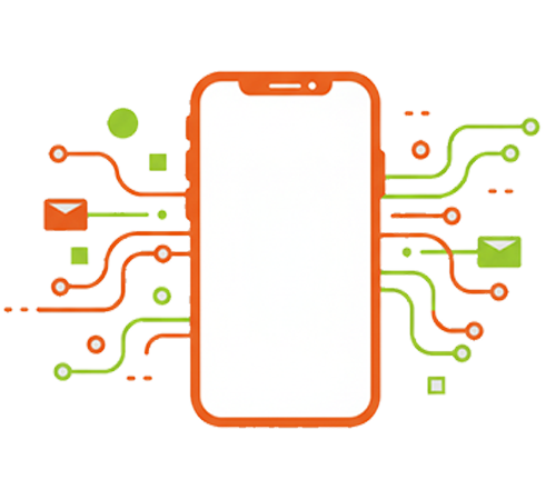 Illustration moderne d'un smartphone